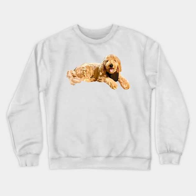 Goldendoodle drawing Crewneck Sweatshirt by Poohdlesdoodles